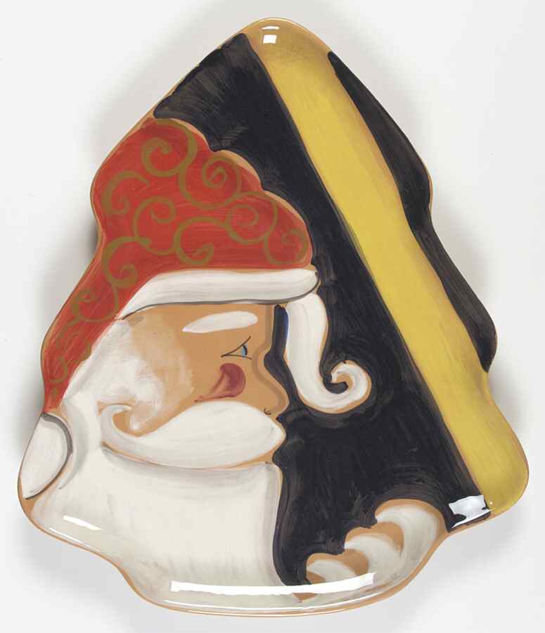 Jolly St. Nick Large Tree Shaped Dish by Zrike-1