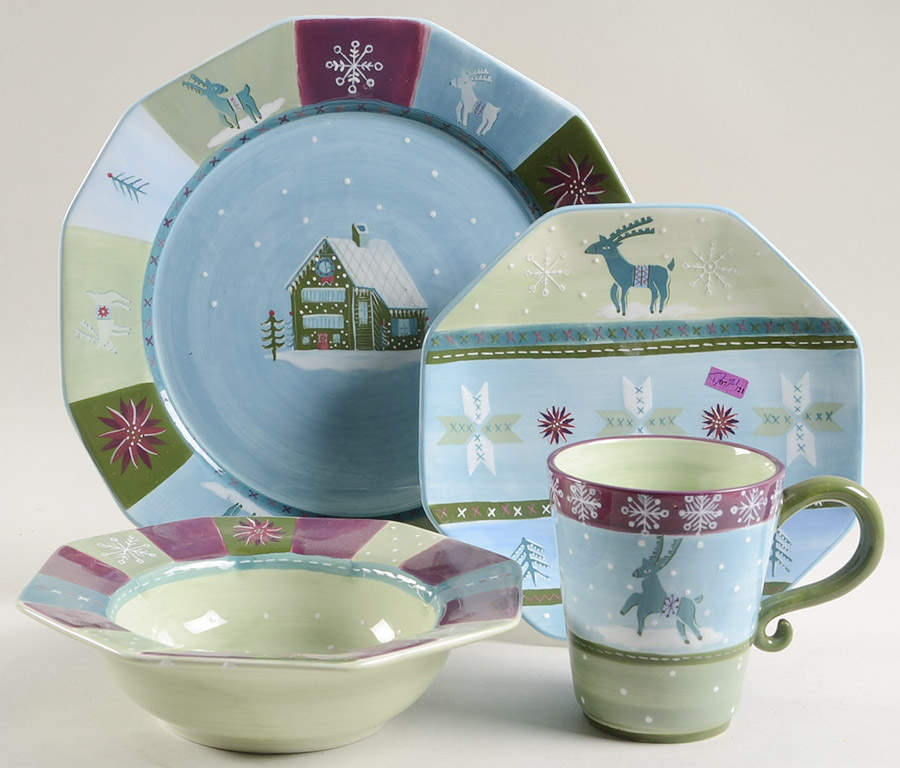 Ski Lodge 4 Piece Place Setting by Zrike-1