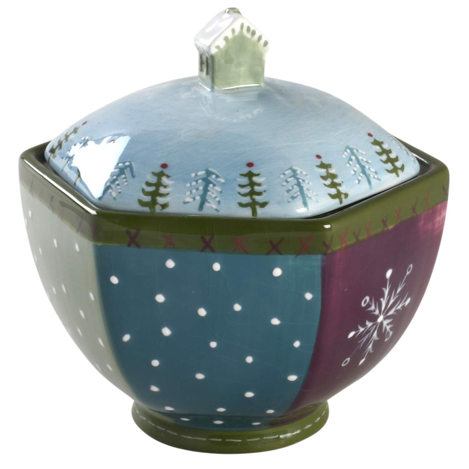 Ski Lodge Sugar Bowl & Lid by Zrike-1