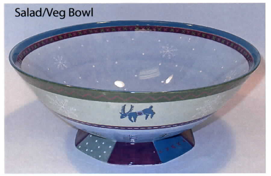 Ski Lodge 12" Large Salad Serving Bowl by Zrike-1