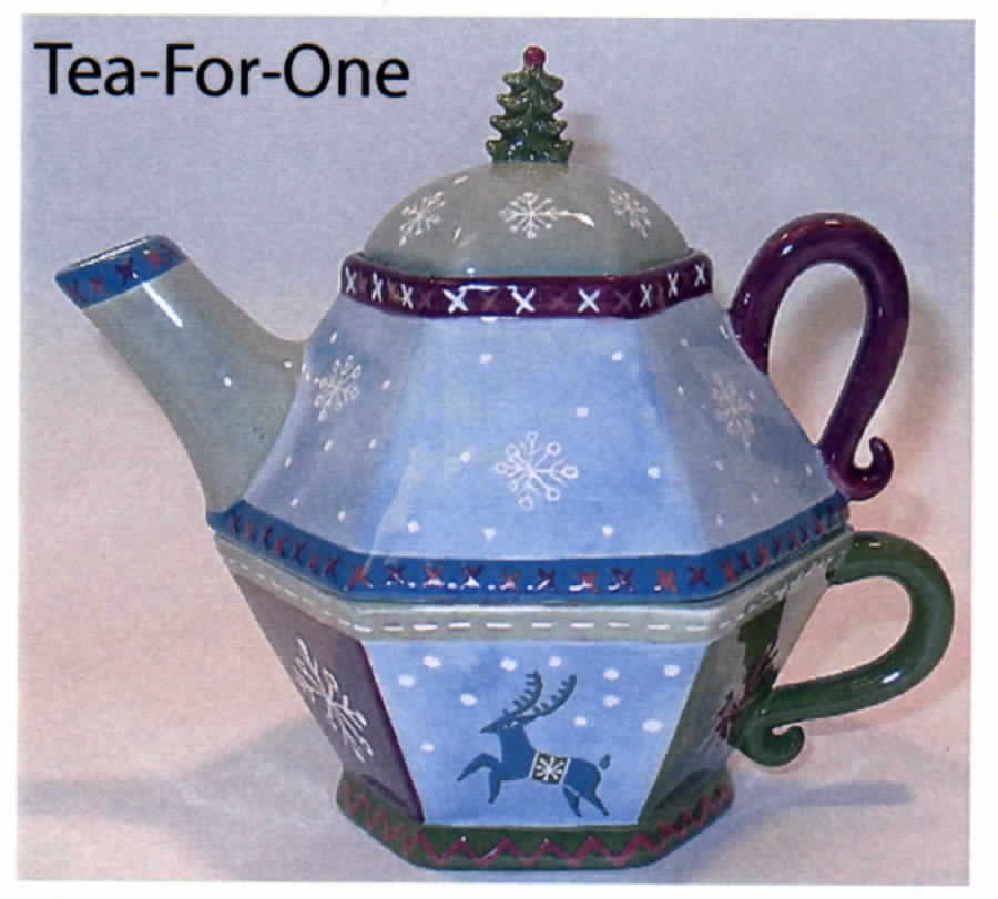 Ski Lodge Individual Teapot & Lid by Zrike-1