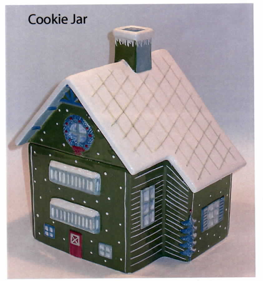 Ski Lodge Cookie Jar & Lid by Zrike-1