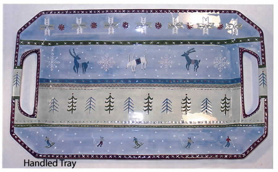Ski Lodge Rectangular Tray by Zrike-1