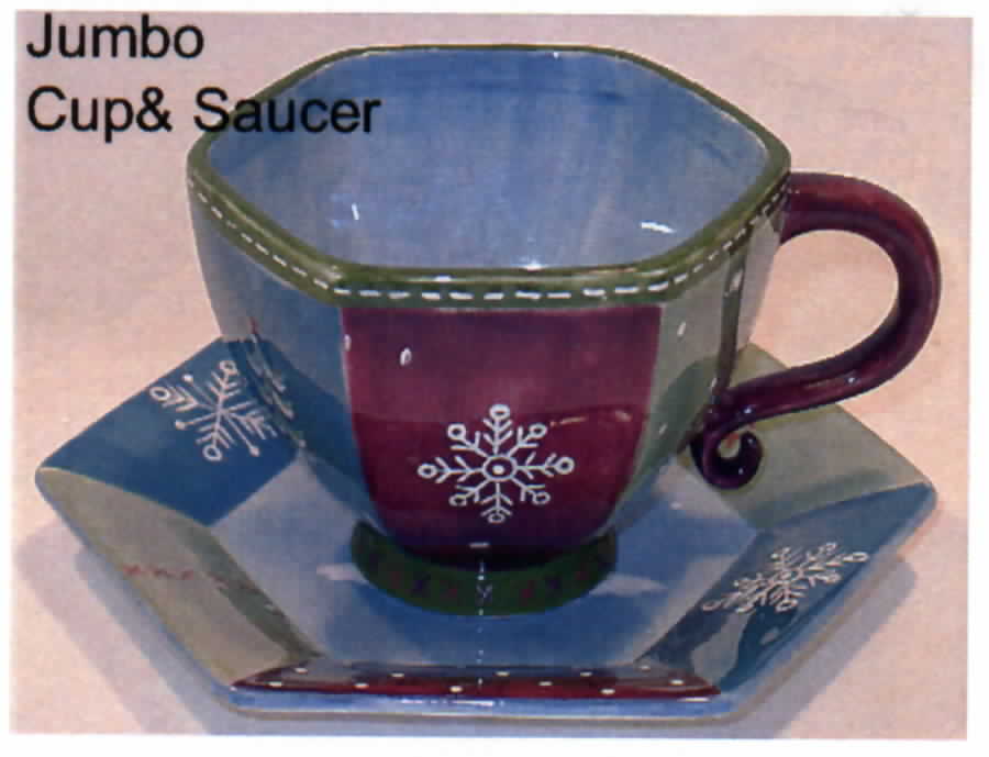 Ski Lodge Jumbo Cup & Saucer Set by Zrike-1