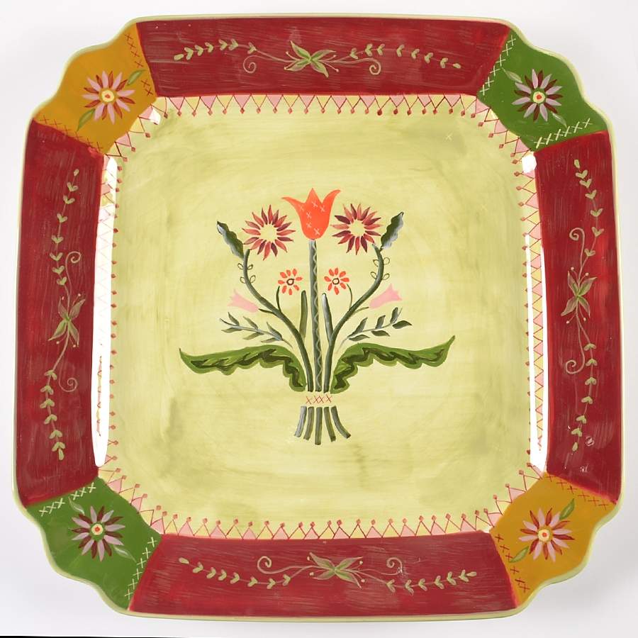 Brocade 16" Square Serving Platter by Zrike-1