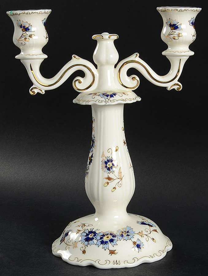 9335-059 Double Light Candlestick by Zsolnay-1