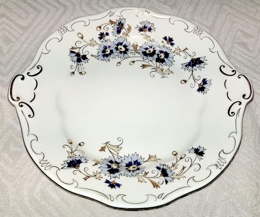 9335-059 Handled Cake Plate by Zsolnay-1