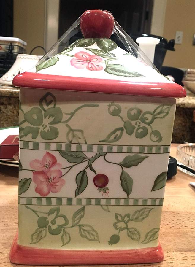 Apple Blossoms Medium Canister & Lid by Zrike-1
