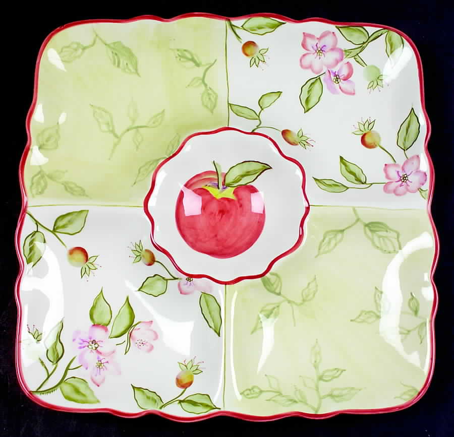Apple Blossoms 1 Piece Chip & Dip by Zrike-1