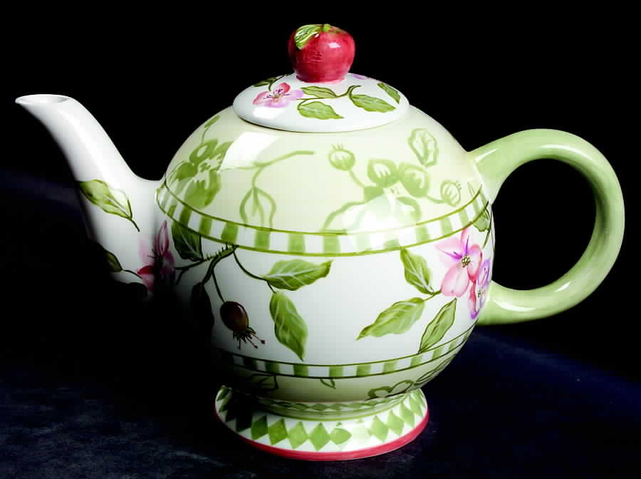 Apple Blossoms Teapot & Lid by Zrike-1