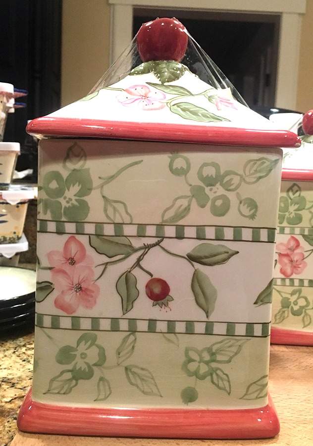 Apple Blossoms Large Canister & Lid by Zrike-1
