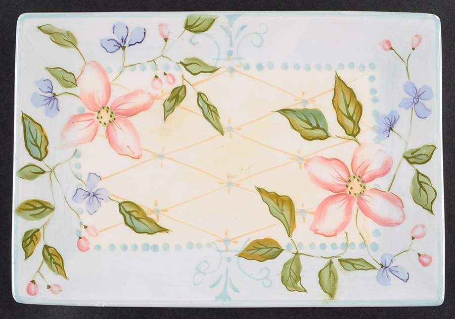 Garden Bouquet 9" Rectangular Tray by Zrike-1
