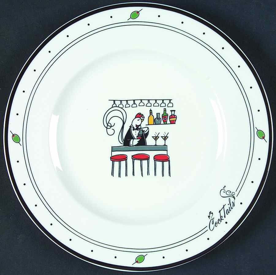 Cocktails Canape Plate by Zrike-1
