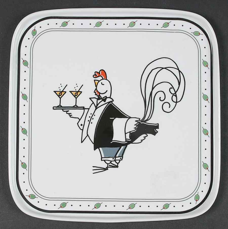 Cocktails 9" Square Tray by Zrike-1