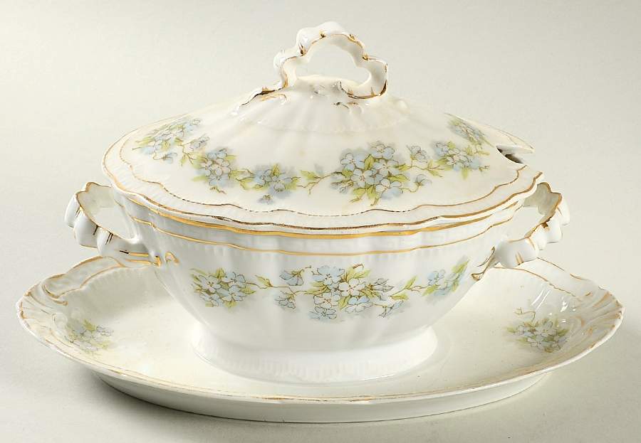 ZSC168 Sauce Boat with Attached Underplate & Lid by Z S & Co (Scherzer)-1