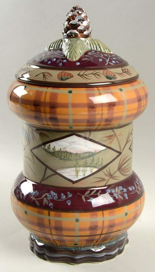 Vintage Cabin Large Canister & Lid by Zrike-1