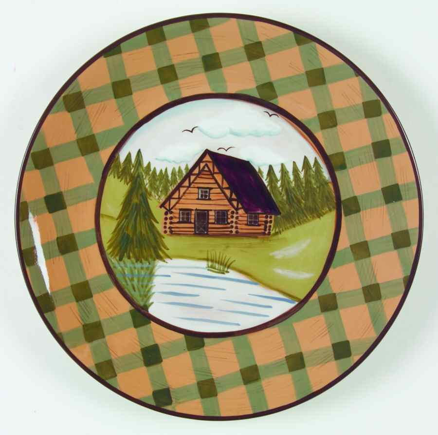 Vintage Cabin Salad Plate by Zrike-1