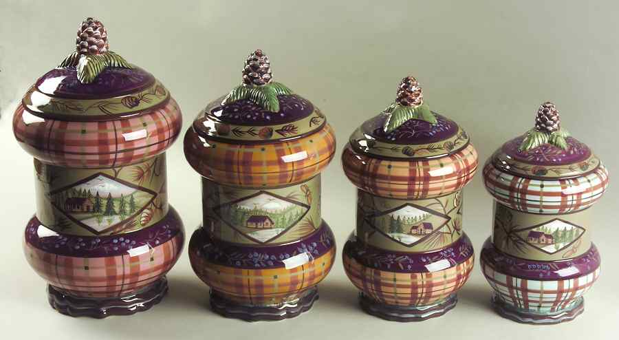 Vintage Cabin (4 Piece) Canister Set (Box Set) by Zrike-1