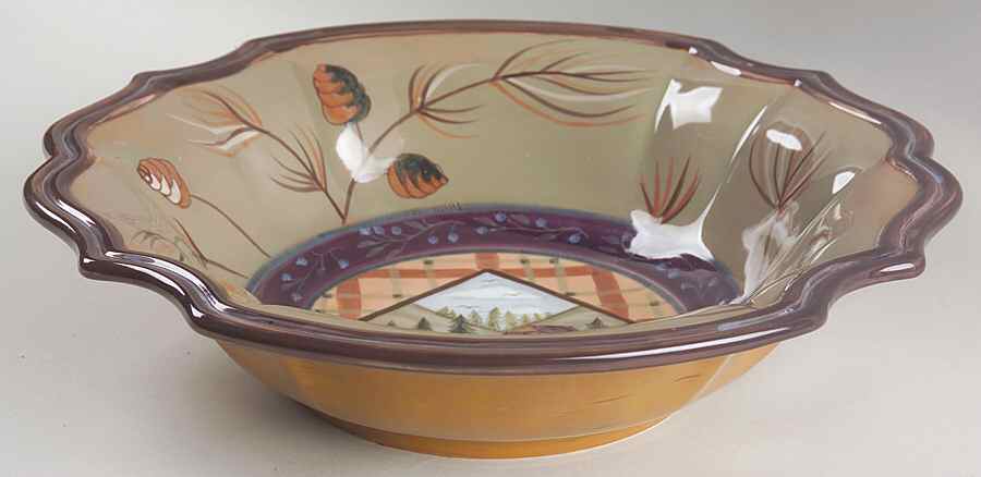 Vintage Cabin 13" Large Salad Serving Bowl by Zrike-1