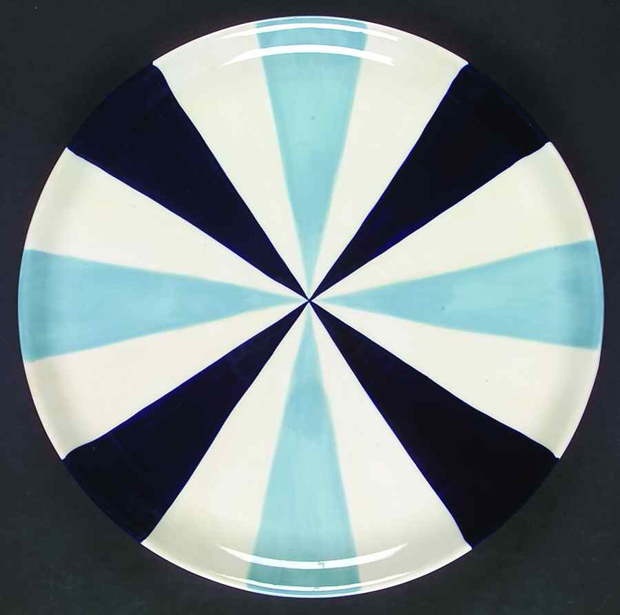 Stripes Blue (Blue Navy White) Dinner Plate by Zrike-1