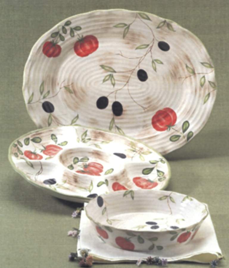 Pomodoro 18" Oval Serving Platter by Zrike-1