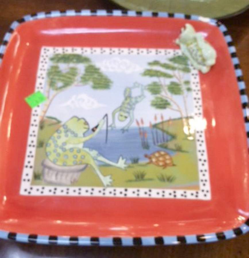 Leap Frog Chip Bowl/Plate for Chip & Dip Set by Zrike-1