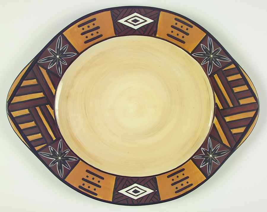Rhythms 18" Oval Serving Platter by Zrike-1