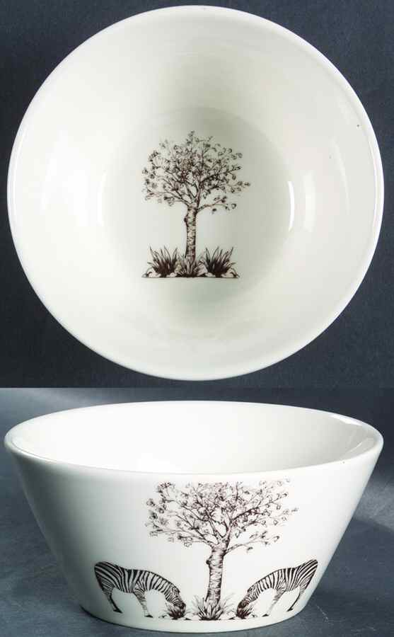 Safari Animal Toile Soup/Cereal Bowl by Zrike-1