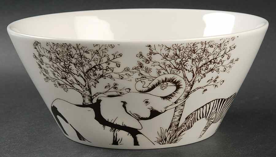 Safari Animal Toile 9" Round Vegetable Bowl by Zrike-1