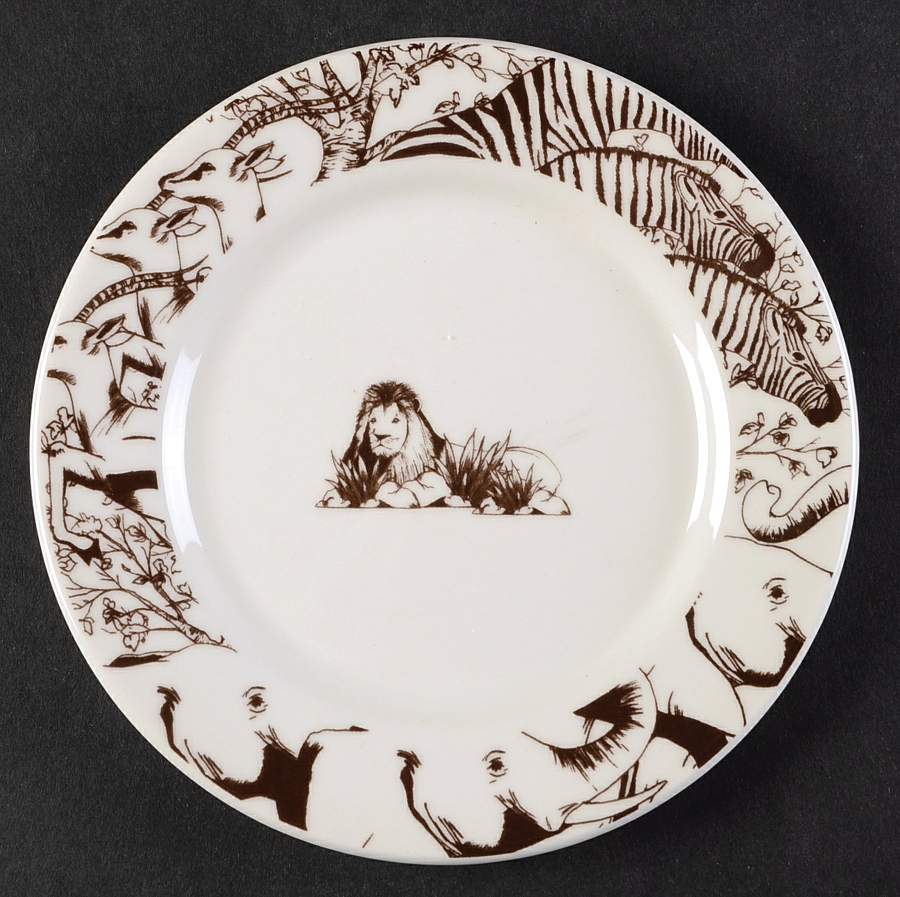 Safari Animal Toile Canape Plate by Zrike-1