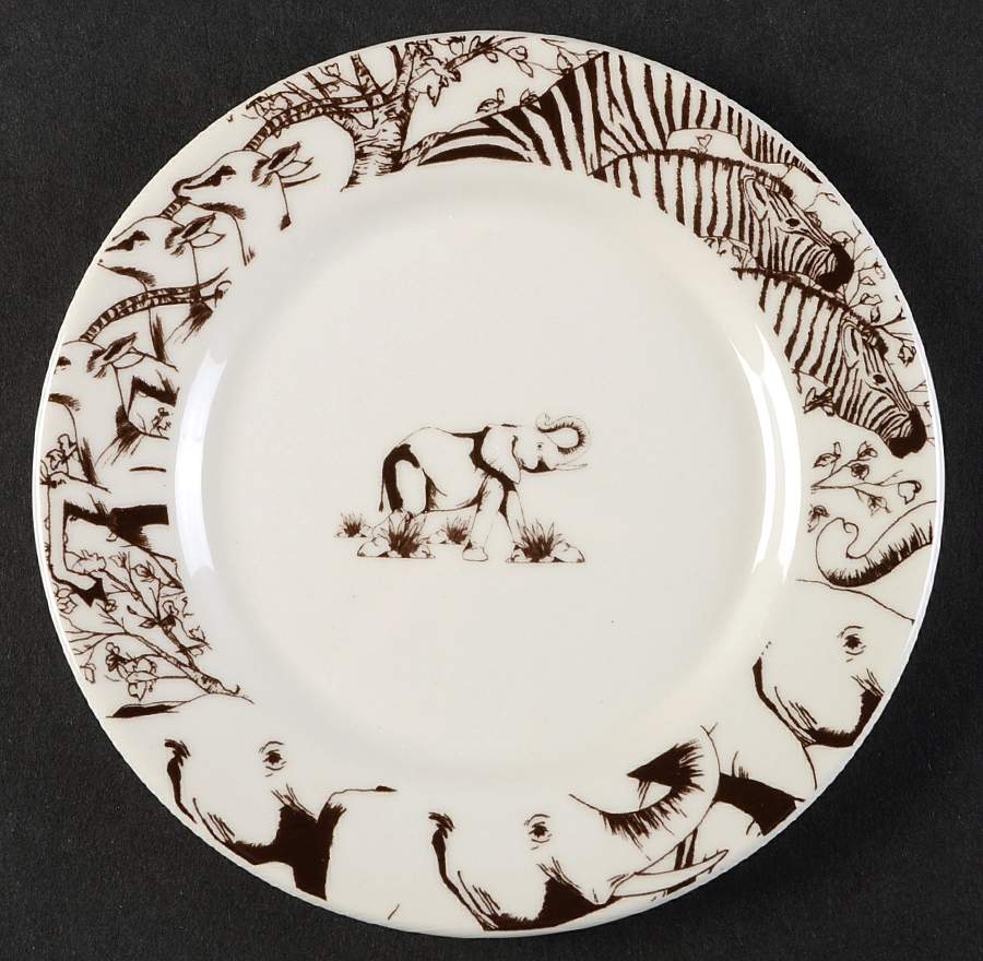 Safari Animal Toile Canape Plate by Zrike-1