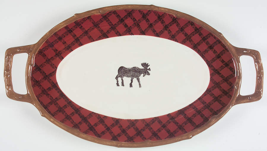 Cabin Fever (Woolrich) 21" Oval Serving Platter by Zrike-1