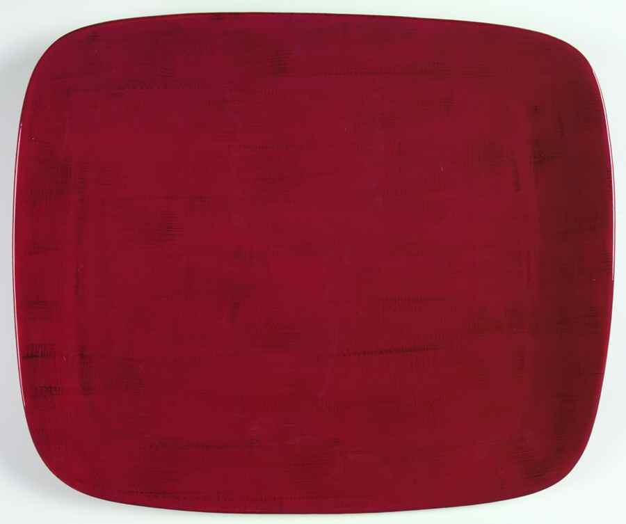 Summerstone Falls Red 18" Rectangular Tray by Zrike-1
