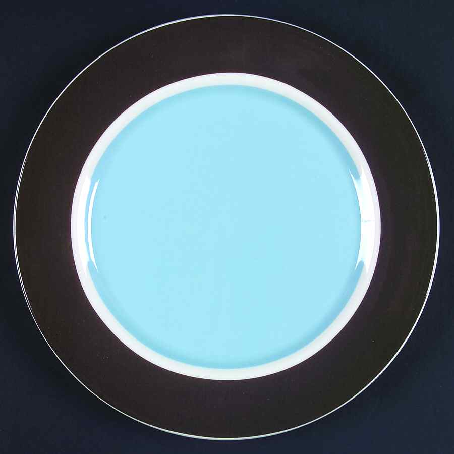 Palm Beach Blue Brown Dinner Plate by Zrike-1