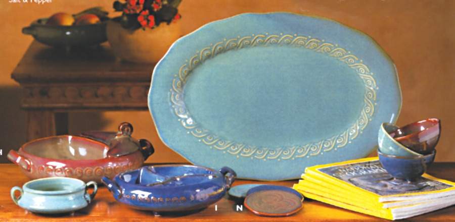 Nazca Sea (Light Blue) 18" Oval Serving Platter by Zrike-1