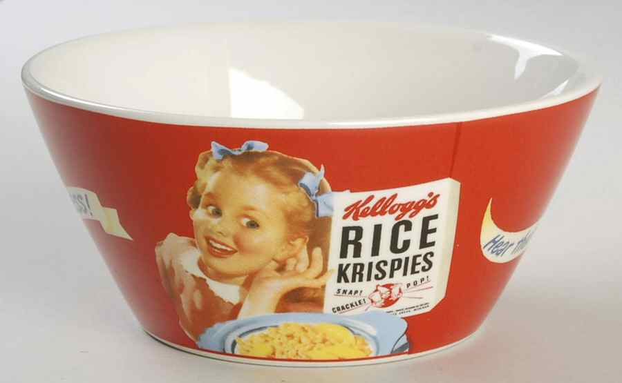 Vintage Kids Girl on Red Coupe Cereal Bowl by Zrike-1