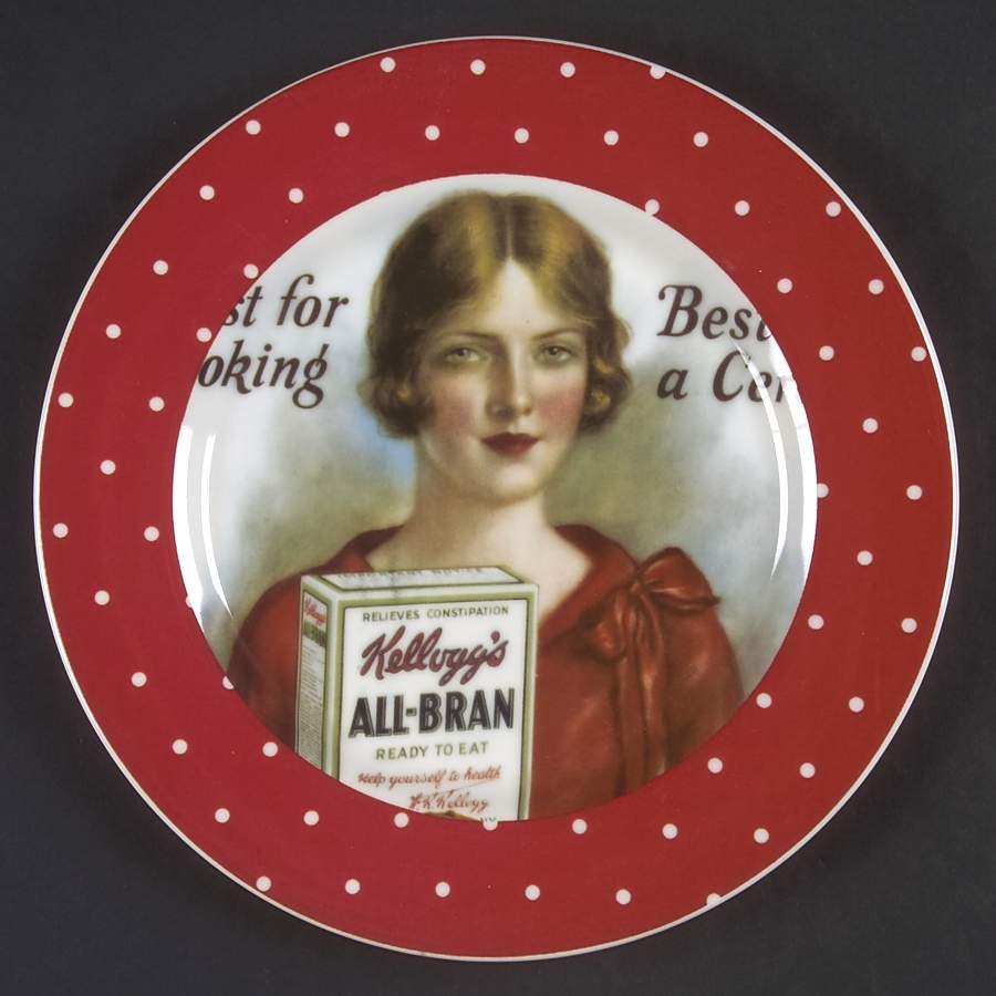 1920's Red Toast Plate by Zrike-1