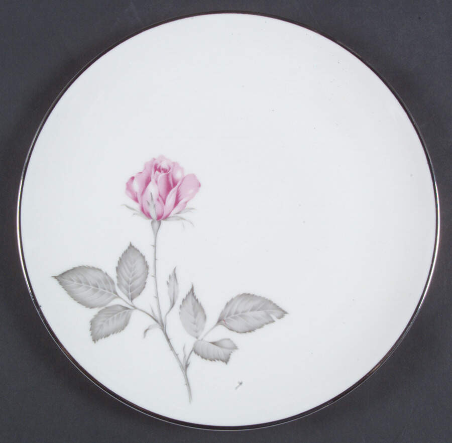Zylstra Rose (Coupe, USA, White) Salad Plate by Zylstra-1