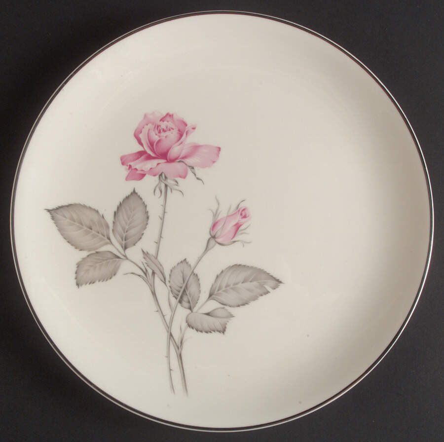 Zylstra Rose (Coupe, USA, White) Dinner Plate by Zylstra-1