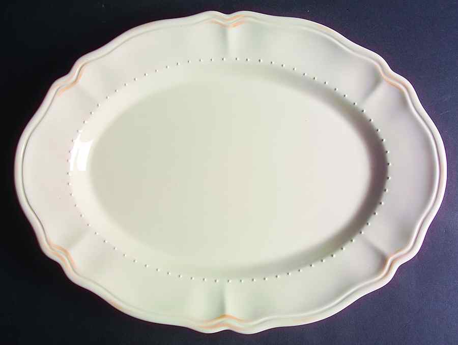 Tuscany Cream 18" Oval Serving Platter by Zrike-1