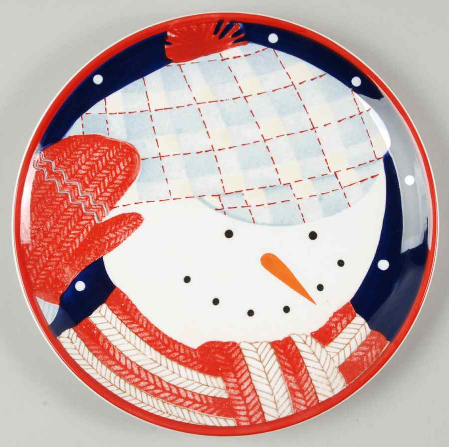 Snowman Portraits Salad Plate by Zak Designs-1
