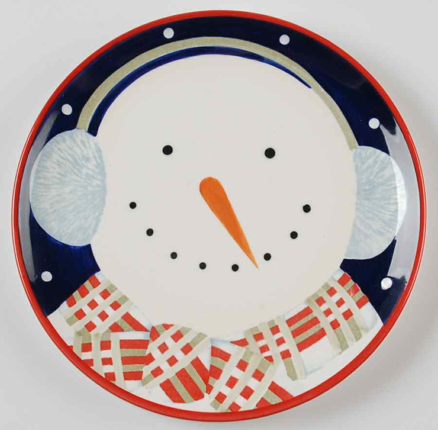Snowman Portraits Salad Plate by Zak Designs-1