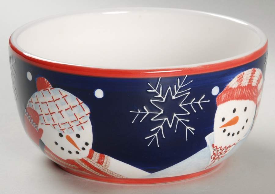 Snowman Portraits Soup/Cereal Bowl by Zak Designs-1