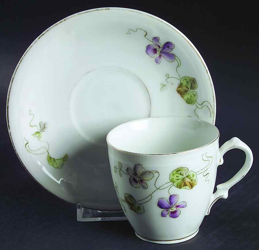 1949 Flat Cup & Saucer Set by Scherzer-1