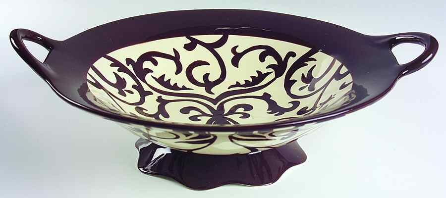 Victoria Chocolate 15" Round Serving Bowl by Zrike-1