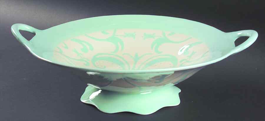Victoria Blue 15" Round Serving Bowl by Zrike-1