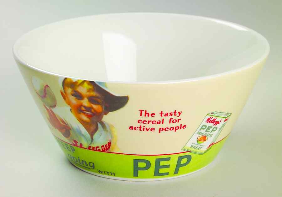 Vintage Kelloggs Sports Kids Coupe Cereal Bowl by Zrike-1