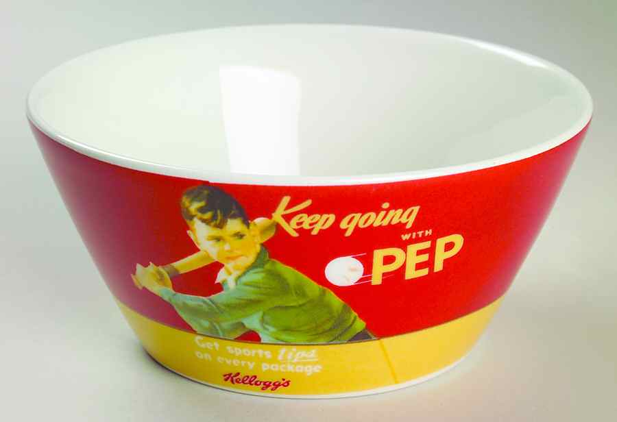Vintage Kelloggs Sports Kids Coupe Cereal Bowl by Zrike-1