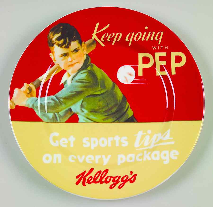 Vintage Kelloggs Sports Kids Toast Plate by Zrike-1