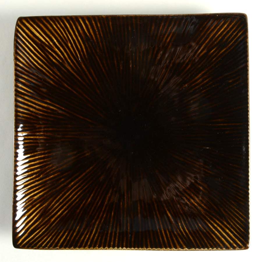 Sumatra Coffee (Dark Brown) Square Salad Plate by Z Gallerie-1